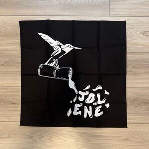 Black Bandana with White Graphic cotton